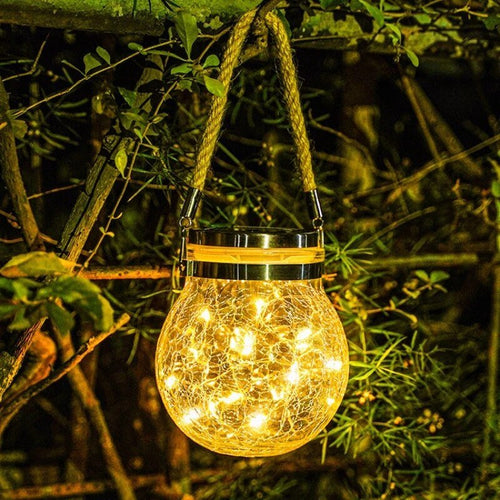Solar Glass Globe Lantern Luvikno
