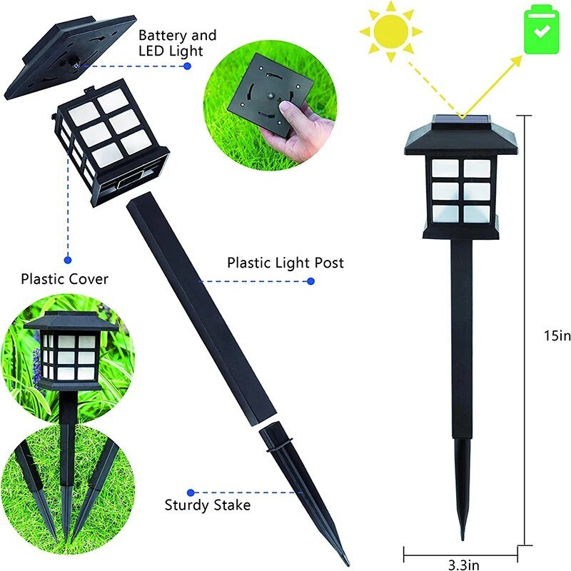 Solcelle LED Sti Lanterns Luvikno