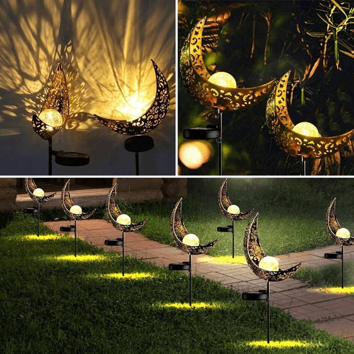 Solar utendørs halvmåne-lampe Luvikno