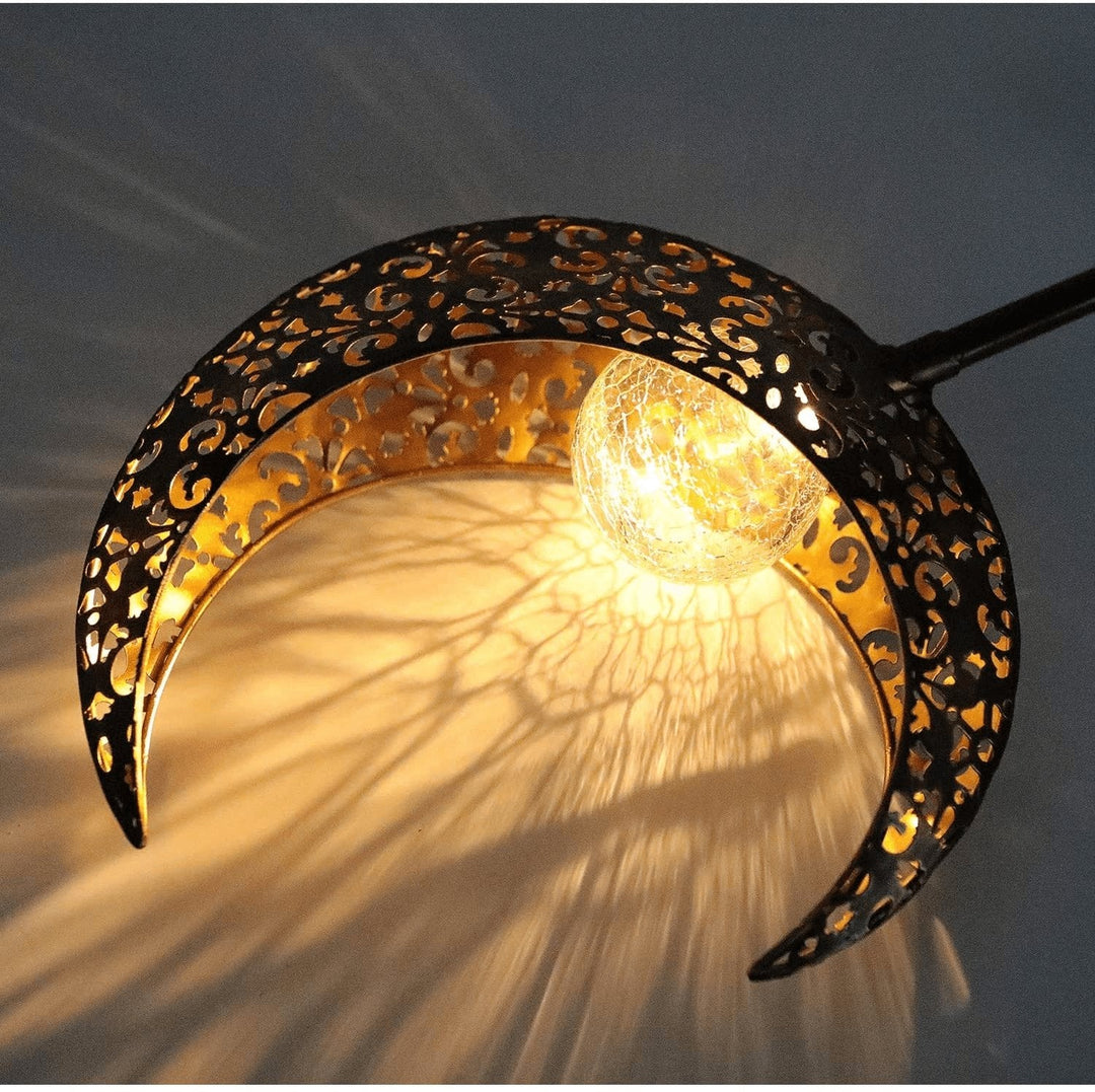 Solar utendørs halvmåne-lampe Luvikno