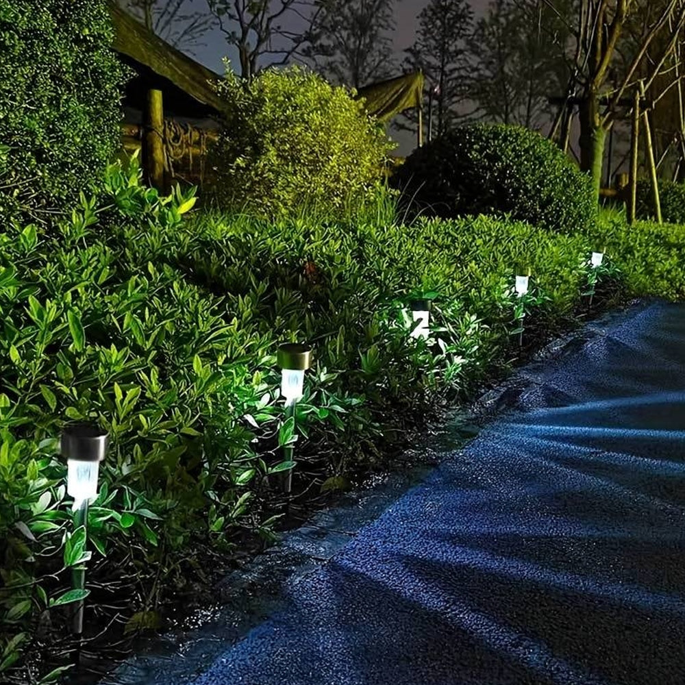 LED solcellelamper på pigger - Svart 10 stk. | Luvikno