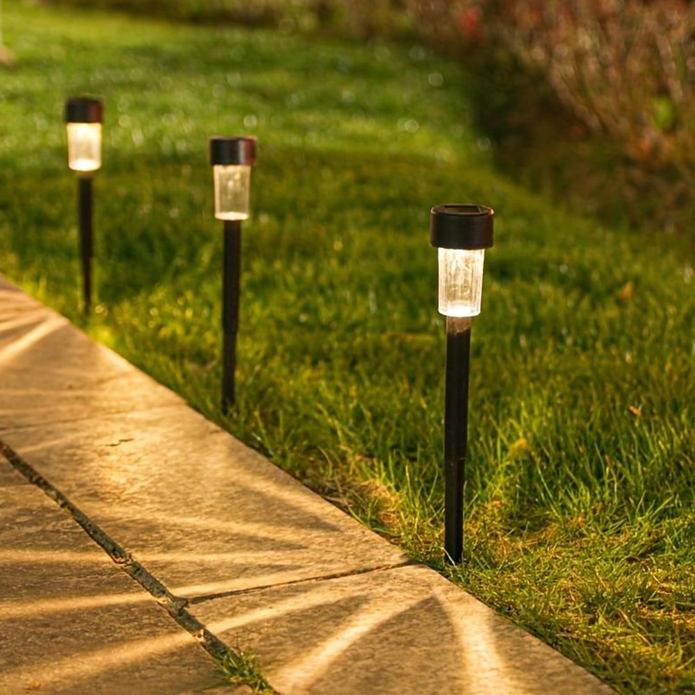 LED solcellelamper på pigger - Svart 10 stk. | Luvikno