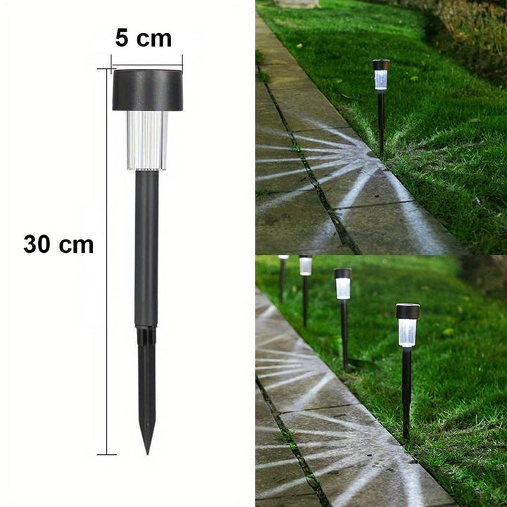 LED solcellelamper på pigger - Svart 10 stk. | Luvikno