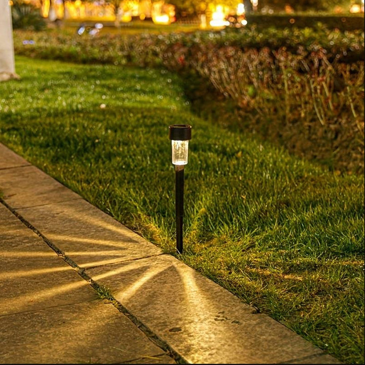LED solcellelamper på pigger - Svart 10 stk. | Luvikno