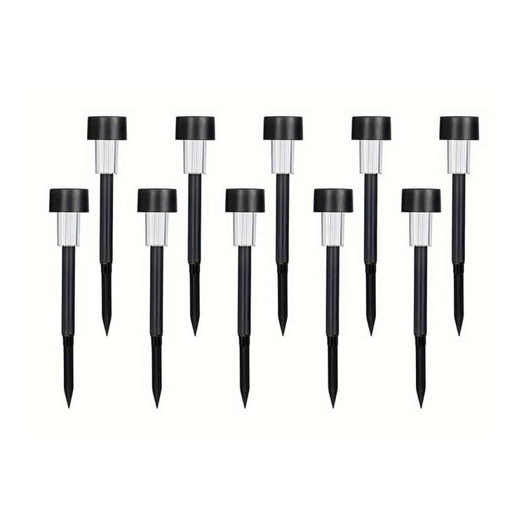 LED solcellelamper på pigger - Svart 10 stk. | Luvikno