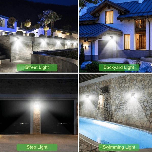 Bevegelsessensor Solcelledrevet 100 Led Lys | Luvikno