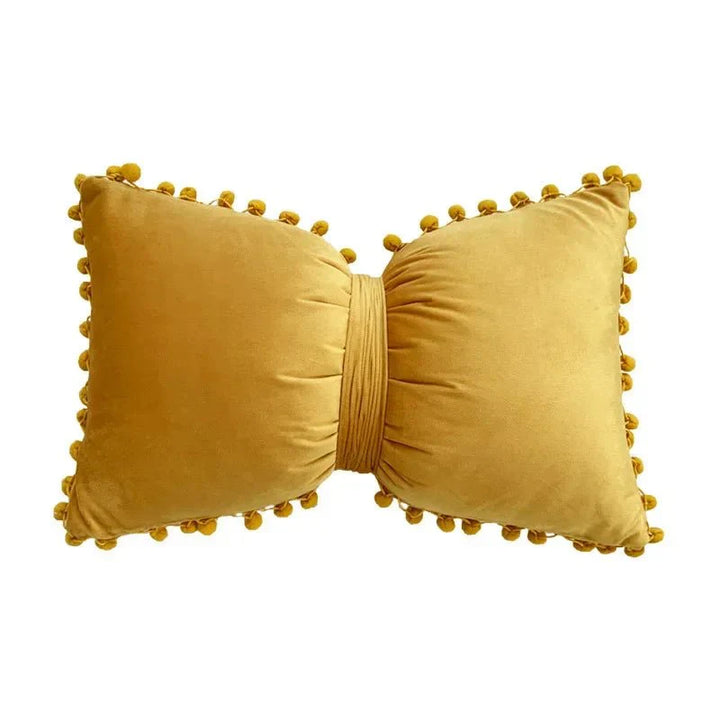 Solid Candy Colour Tasseled Cushion Cover Velvet 50x30cm | Luvikno