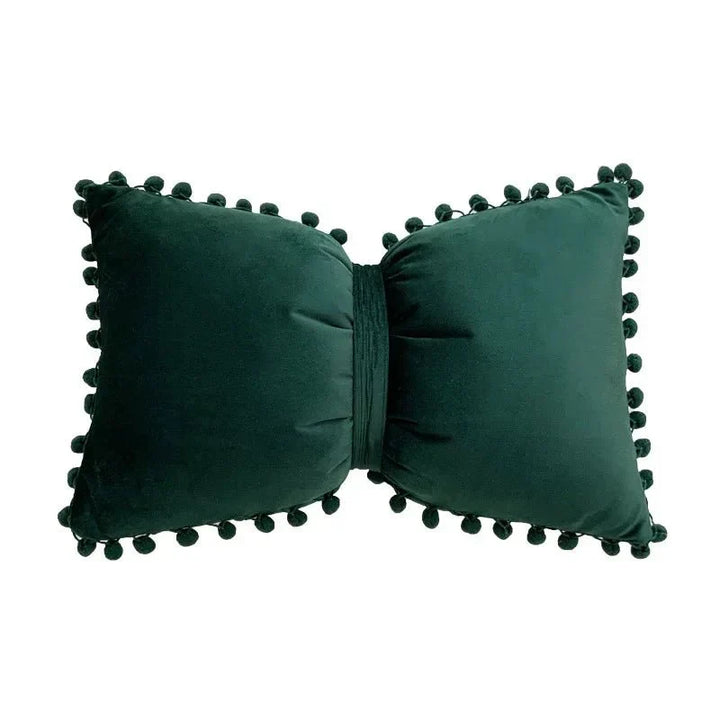 Solid Candy Colour Tasseled Cushion Cover Velvet 50x30cm | Luvikno