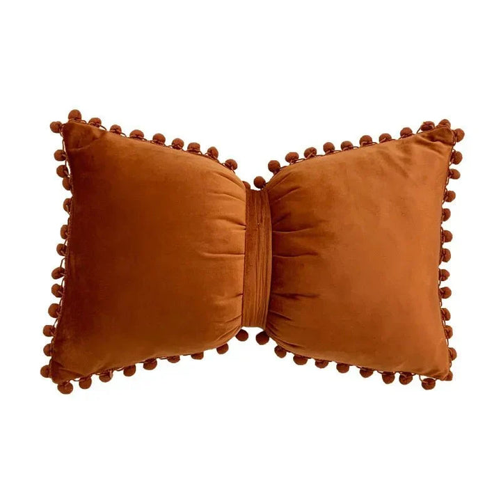 Solid Candy Colour Tasseled Cushion Cover Velvet 50x30cm | Luvikno