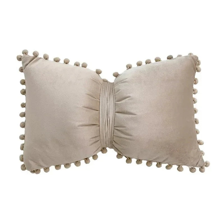 Solid Candy Colour Tasseled Cushion Cover Velvet 50x30cm | Luvikno