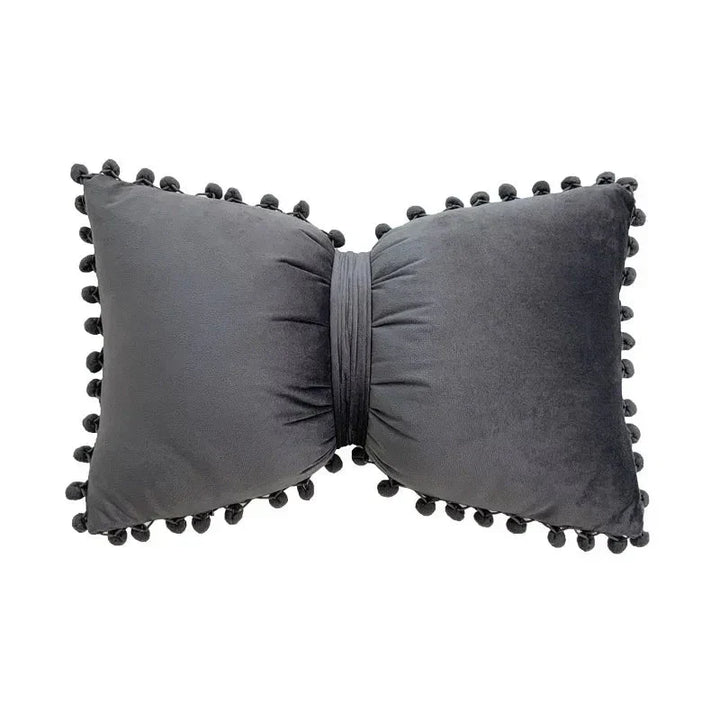Solid Candy Colour Tasseled Cushion Cover Velvet 50x30cm | Luvikno