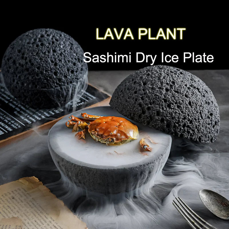 Spesiell Lava Stein Planet Sashimi Sjømat Tørris Serveringsfat | Luvikno