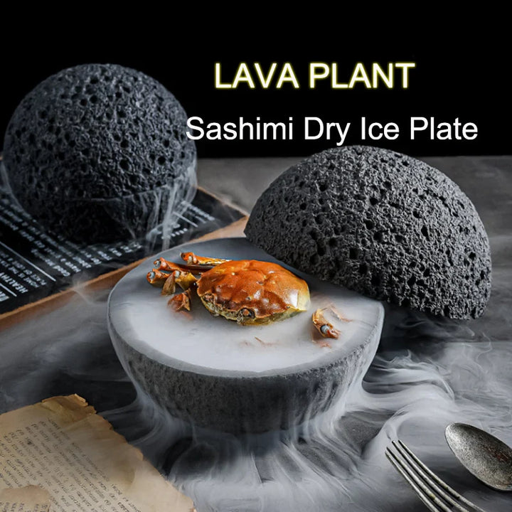 Spesiell Lava Stein Planet Sashimi Sjømat Tørris Serveringsfat | Luvikno