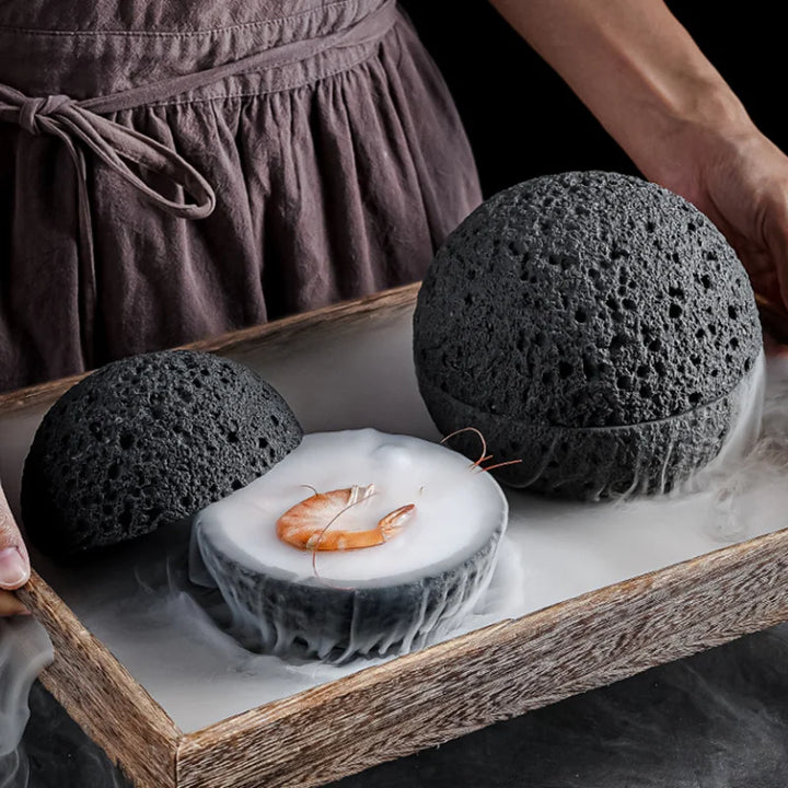 Spesiell Lava Stein Planet Sashimi Sjømat Tørris Serveringsfat | Luvikno