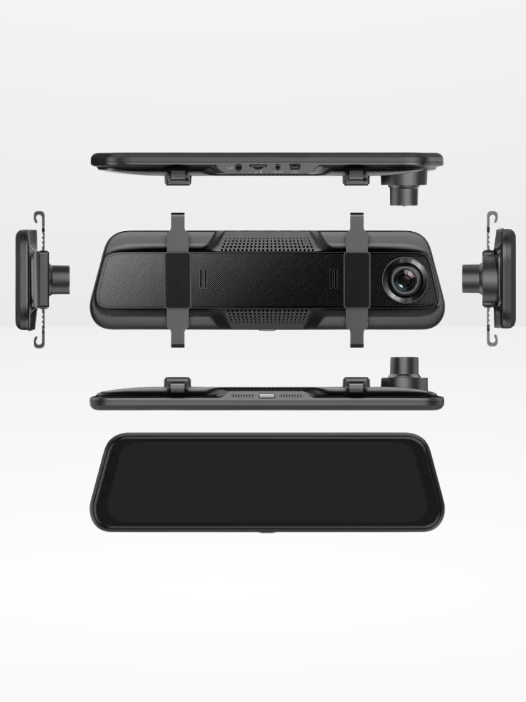 Luvikno | Bakhjulsspeil Dash Cam 4K Front & Bak | CarPlay & Smart Kjøreassistent