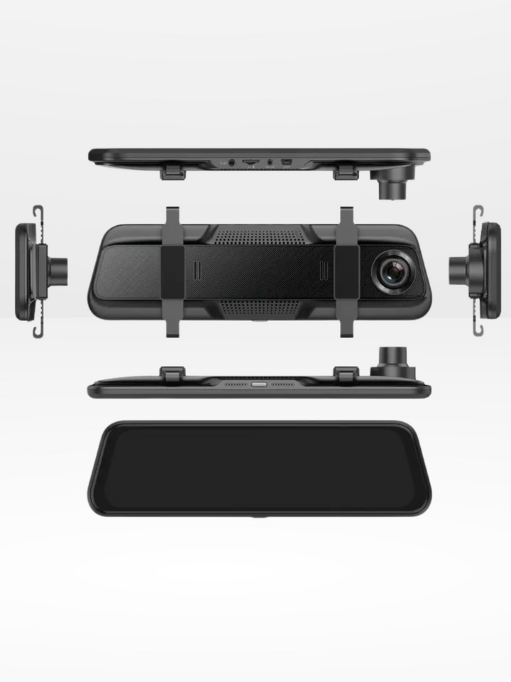 Luvikno | Bakhjulsspeil Dash Cam 4K Front & Bak | CarPlay & Smart Kjøreassistent