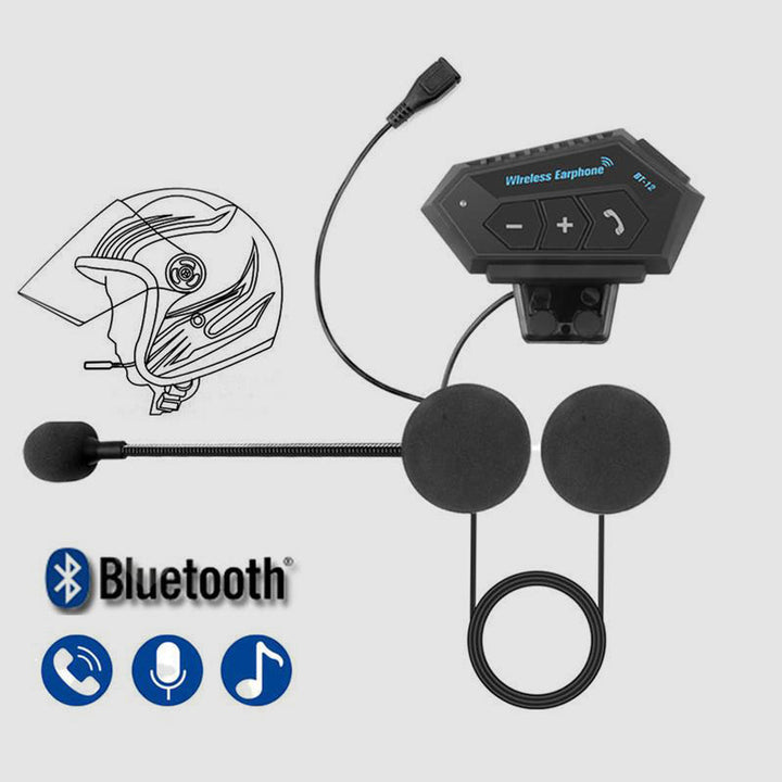 Luvikno | BT12 Motorsykkelhjelm Bluetooth Hodesett