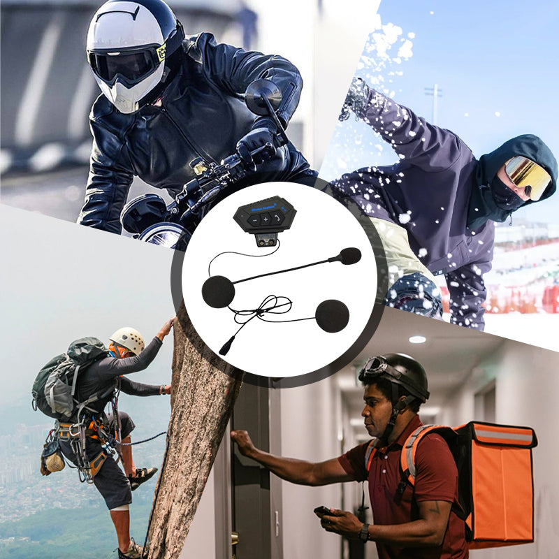 Luvikno | BT12 Motorsykkelhjelm Bluetooth Hodesett