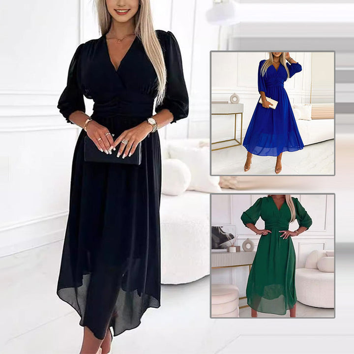 Luvik | Naisten V-aukko Kevyet Chiffon Mekot