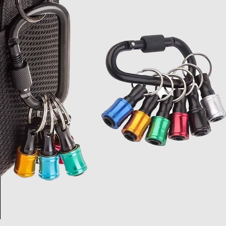 Luvikno | 1/4" sekskantet skrutrekker bits-holder nøkkelringer