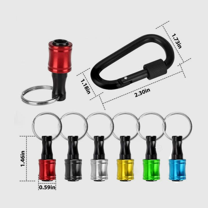 Luvikno | 1/4" sekskantet skrutrekker bits-holder nøkkelringer