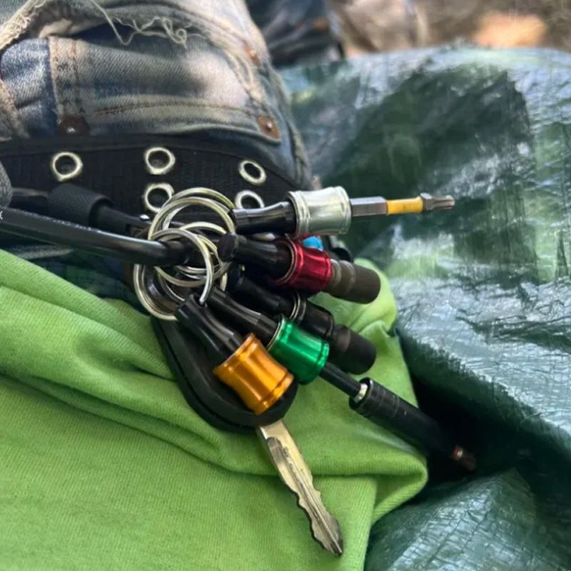 Luvikno | 1/4" sekskantet skrutrekker bits-holder nøkkelringer