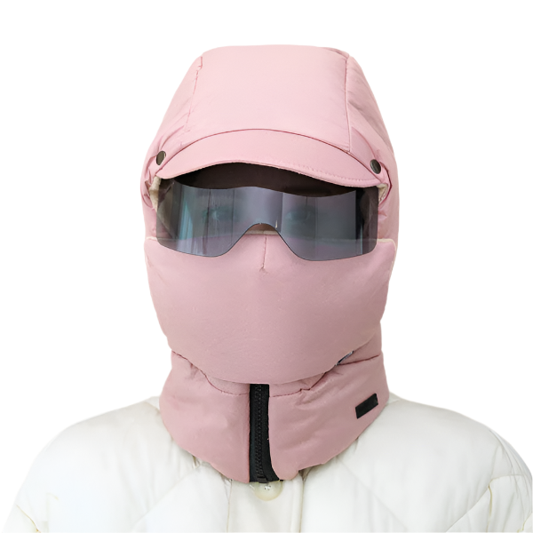 Vindbeskyttende ridemaske med briller | Luvikno