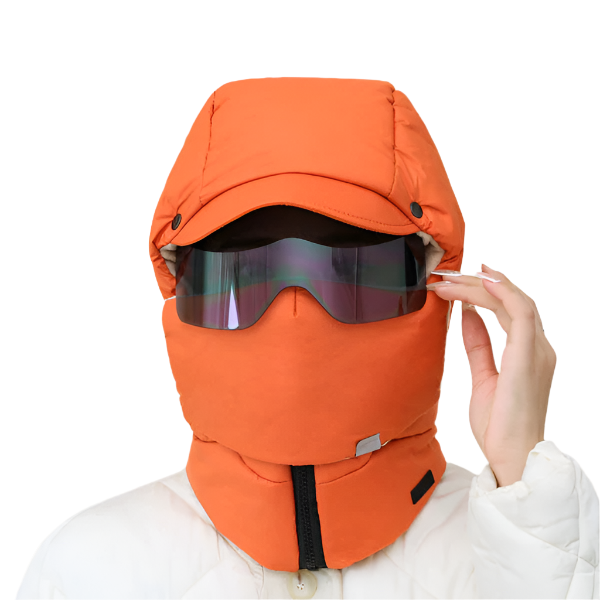 Vindbeskyttende ridemaske med briller | Luvikno