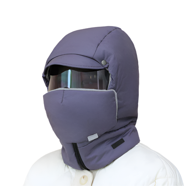 Vindbeskyttende ridemaske med briller | Luvikno