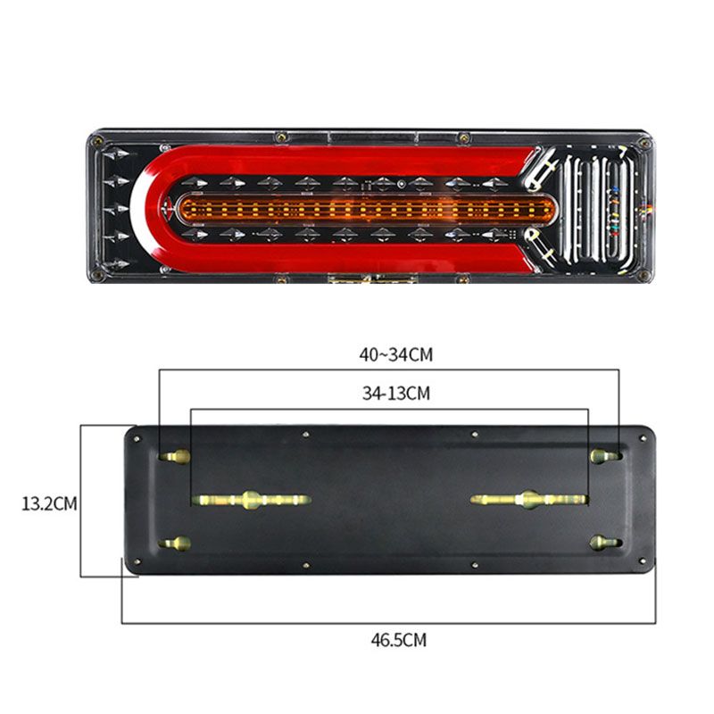 Luvikno | 2 kraftige LED-baklys for lastebiler