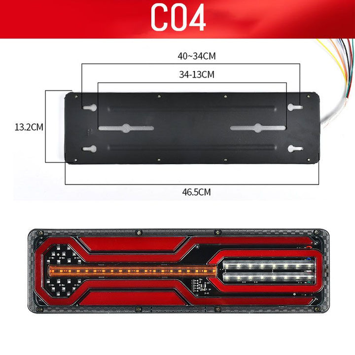 Luvikno | 2 kraftige LED-baklys for lastebiler