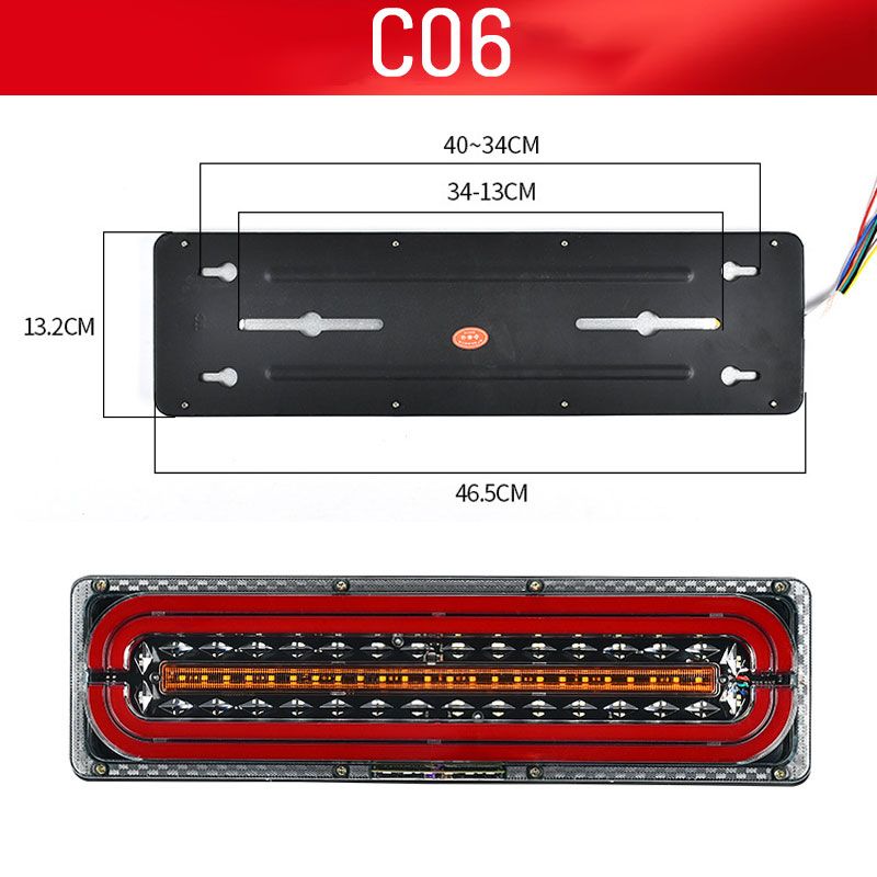 Luvikno | 2 kraftige LED-baklys for lastebiler