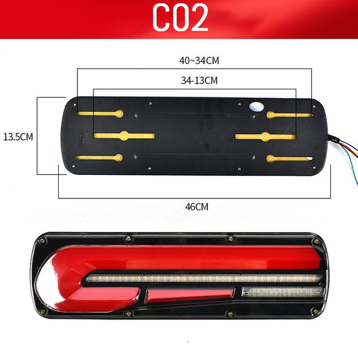 Luvikno | 2 kraftige LED-baklys for lastebiler
