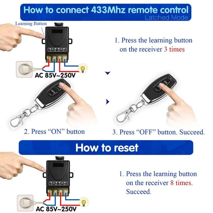 Luvikno | LuxaControl Wireless Remote Control Switch Set | Easy control without the hassle of wiring