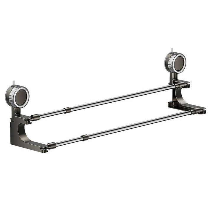 Luvikno | AquaElegance Suction Cup Double Towel Holder | Effortlessly stylish towel rack with secure suction technology for a tidy bathroom