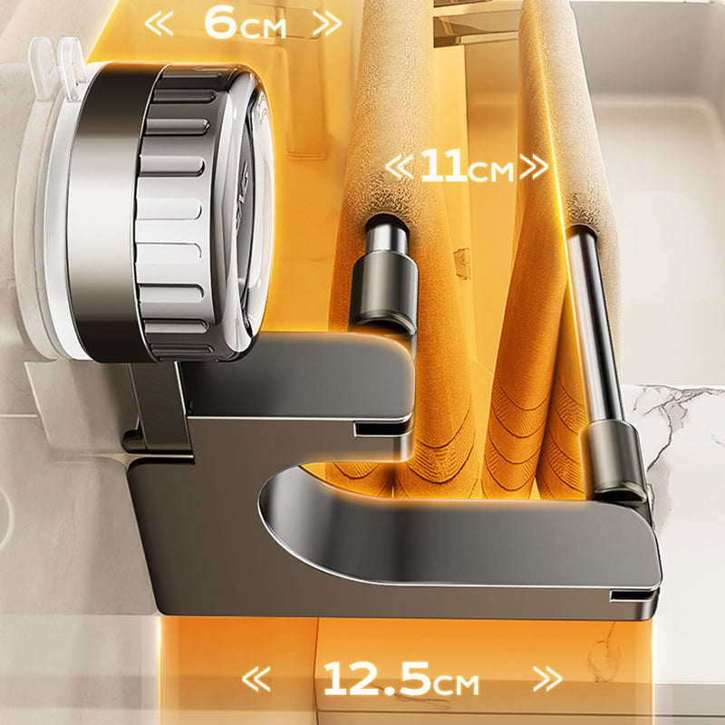 Luvikno | AquaElegance Suction Cup Double Towel Holder | Effortlessly stylish towel rack with secure suction technology for a tidy bathroom