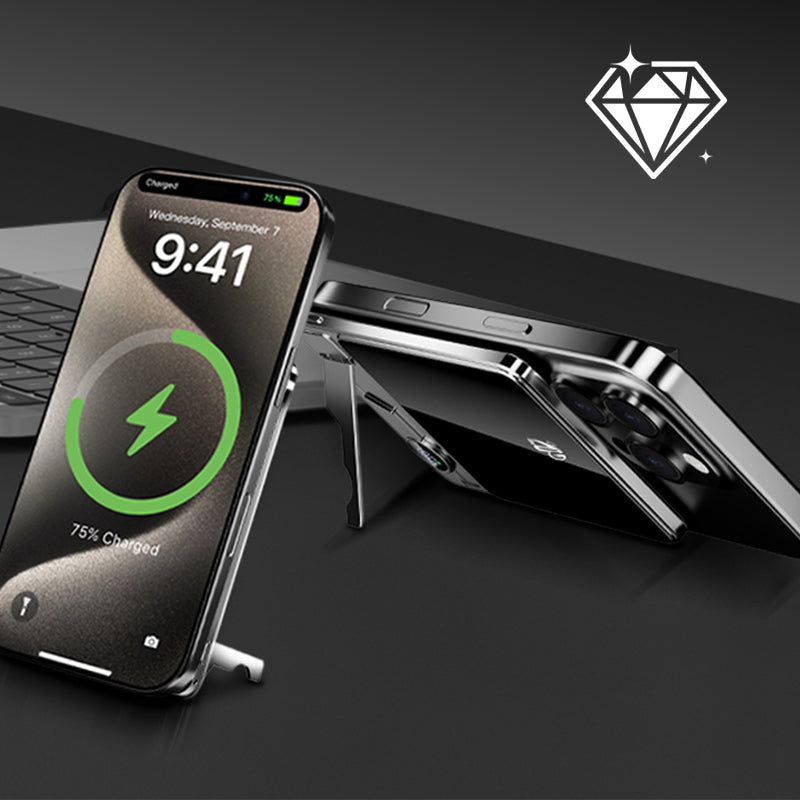 Luvikno | LuxuraTech Dual-Mode Magnetisk Power Bank | Allsidig ladeløsning med integrert stativ for maksimal bekvemmelighet