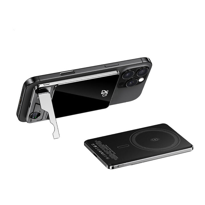 Luvikno | LuxuraTech Dual-Mode Magnetisk Power Bank | Allsidig ladeløsning med integrert stativ for maksimal bekvemmelighet