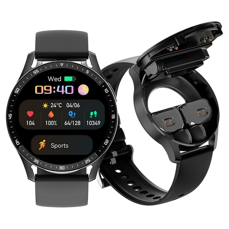 2-i-1 Smartklokke med integrerte hodetelefoner | Luvikno