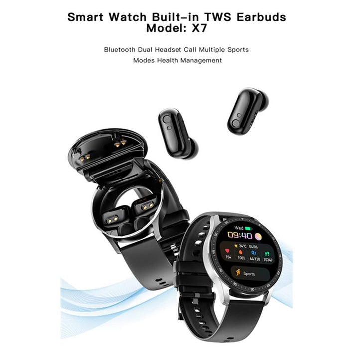 2-i-1 Smartklokke med integrerte hodetelefoner | Luvikno
