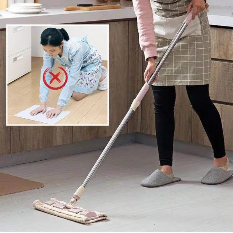 FlexiClean Gulvmopp med teleskopisk håndtak og mikrofiber | Luvikno