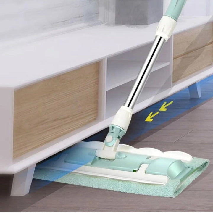 FlexiClean Gulvmopp med teleskopisk håndtak og mikrofiber | Luvikno