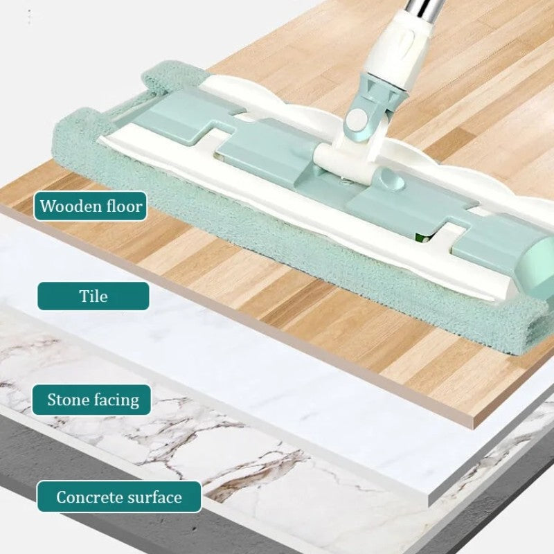 FlexiClean Gulvmopp med teleskopisk håndtak og mikrofiber | Luvikno