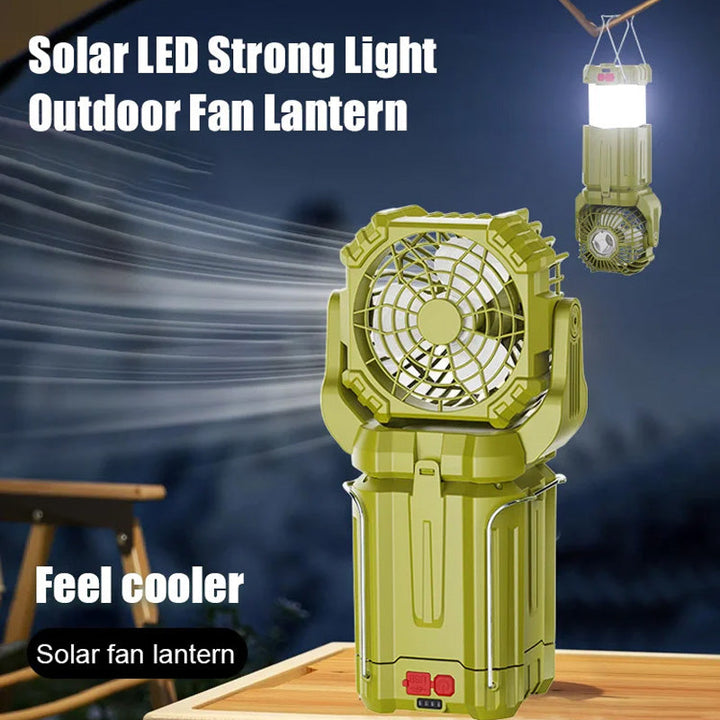 Solar LED Sterk Lys Utendørs Vifte Lanterne | Luvikno