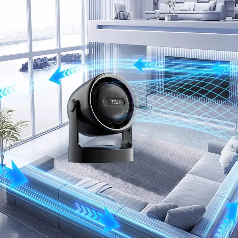 3-i-1 LED Lys & Innebygd Aromaterapi Diffuser Stille Mini Vifte | Luvikno