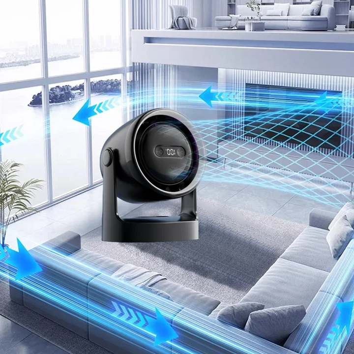 3-i-1 LED Lys & Innebygd Aromaterapi Diffuser Stille Mini Vifte | Luvikno