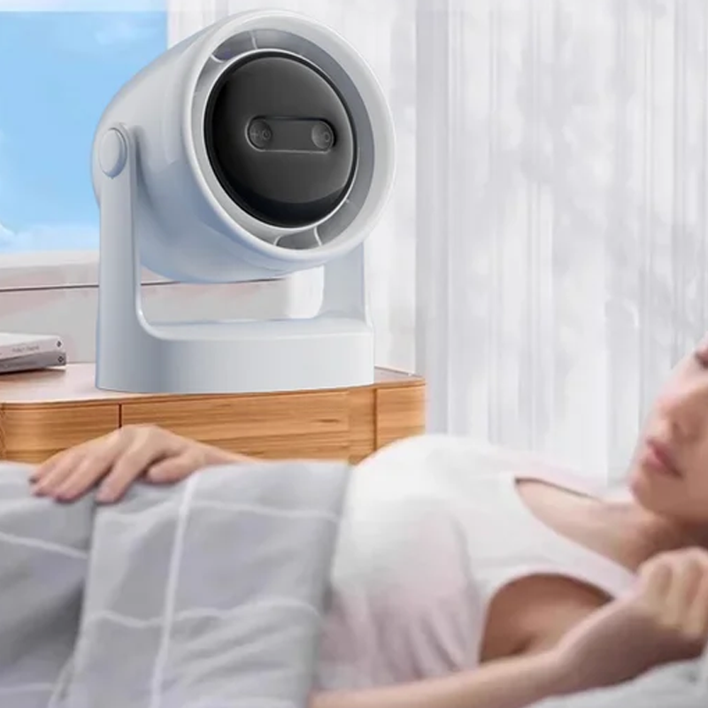 3-i-1 LED Lys & Innebygd Aromaterapi Diffuser Stille Mini Vifte | Luvikno