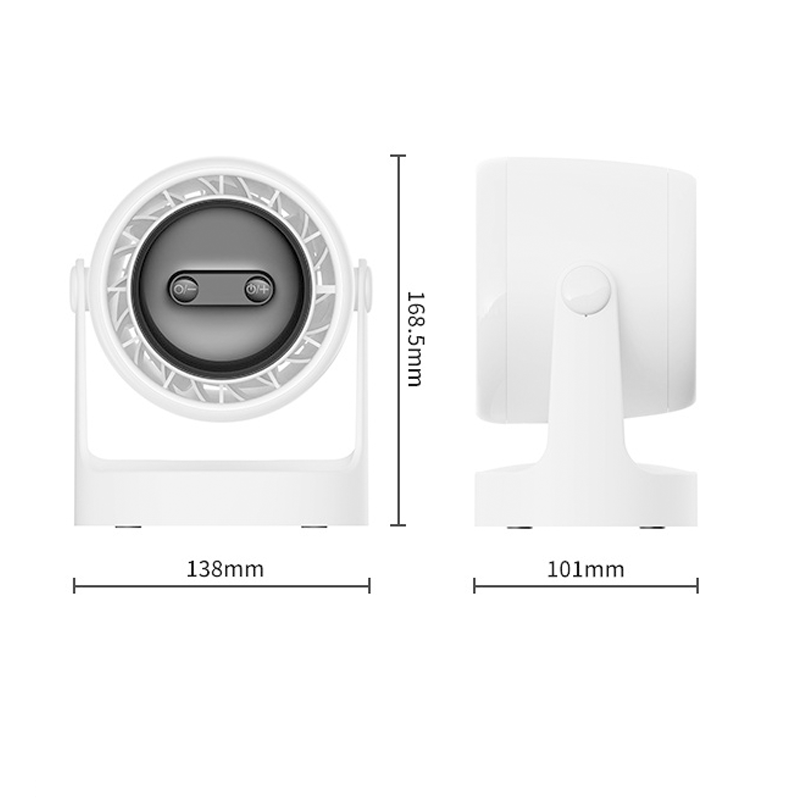 3-i-1 LED Lys & Innebygd Aromaterapi Diffuser Stille Mini Vifte | Luvikno