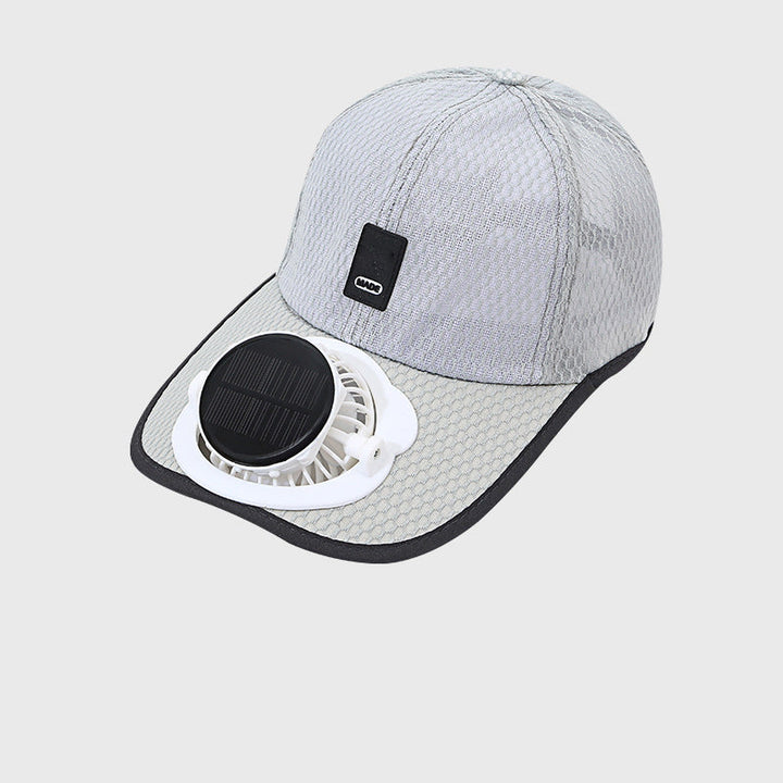 Pustende Baseball Cap med Solvifte | Luvikno
