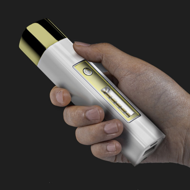 Luvikno | Mini 2-i-1 lommelykt med høy lysstyrke og powerbank